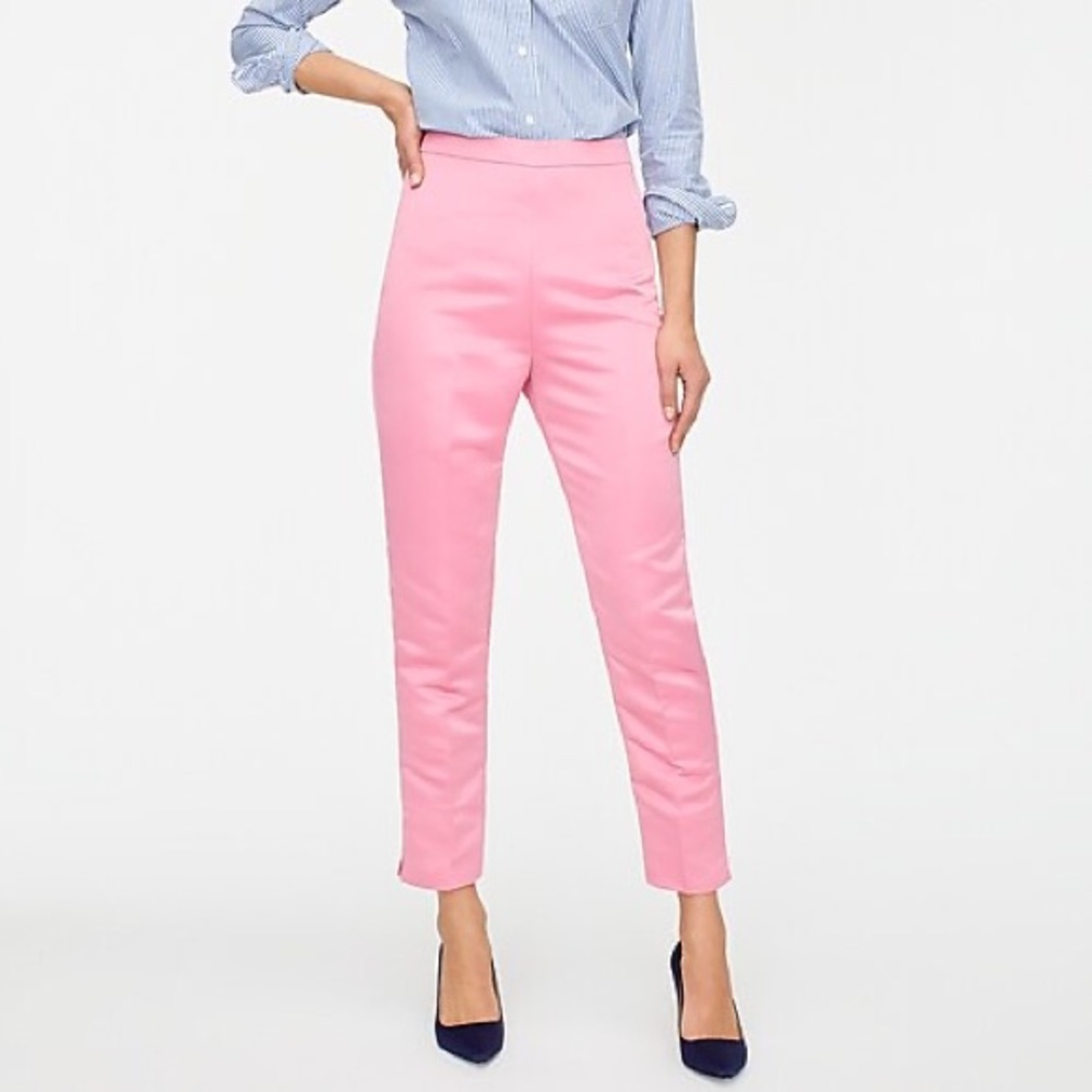 JCrew high-rise cigarette pant in satin size 2